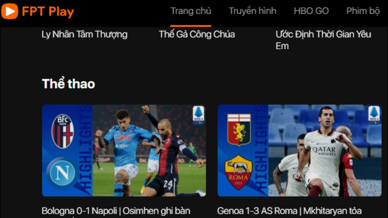 Chọn xem bóng đá tại FPT Play không bị giật