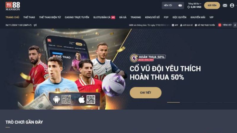 M88 là nhà cái cung cấp nhiều thể loại game khác nhau